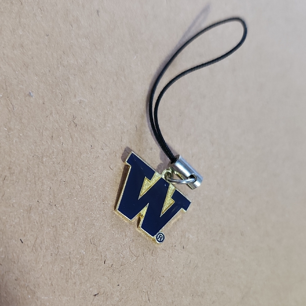 Gold and Blue W Charm